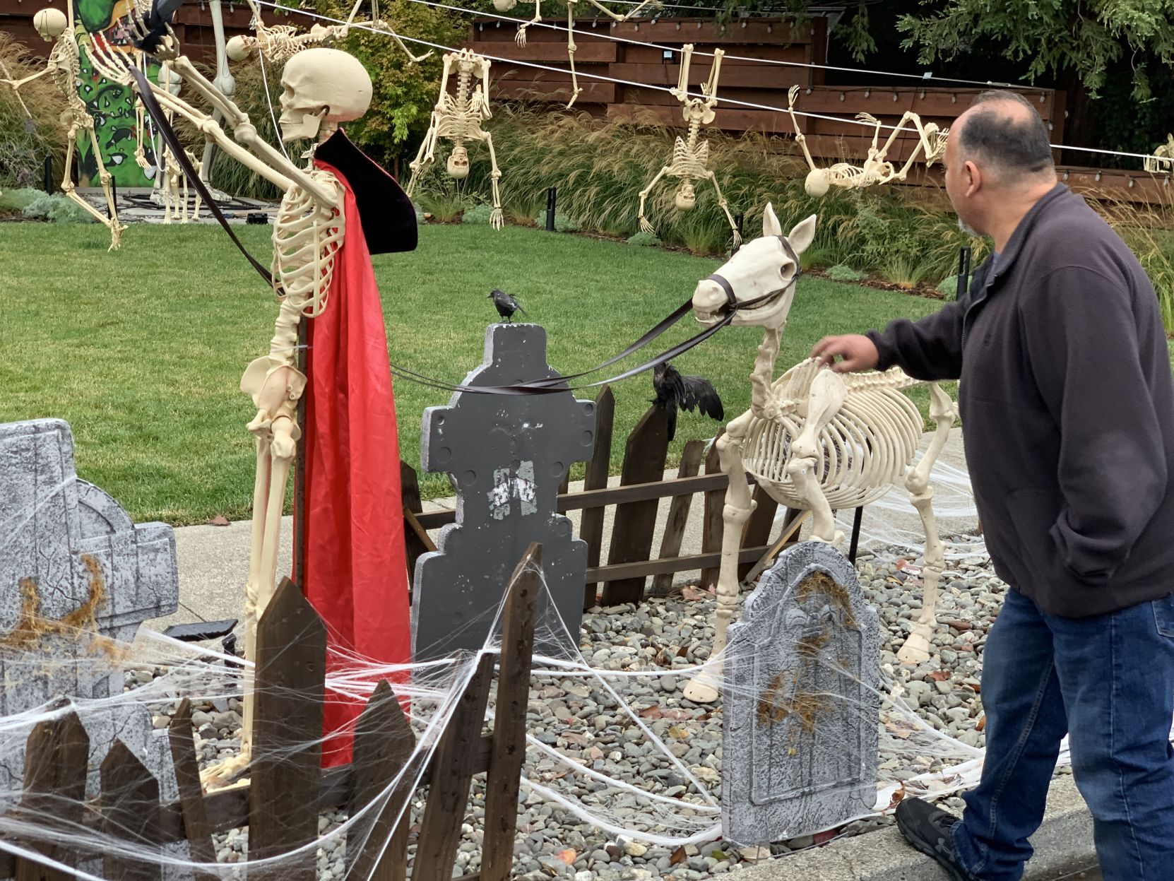 Skeletons take over Napa house for Halloween